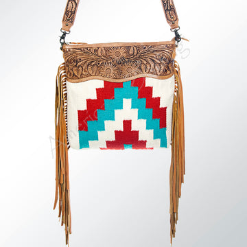 American Darling Cross Body Hand Tooled Saddle Blanket Genuine Leather Western Women Bag Handbag Purse | Crossbody for |Cute
